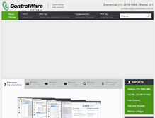 Tablet Screenshot of controlware.com.br